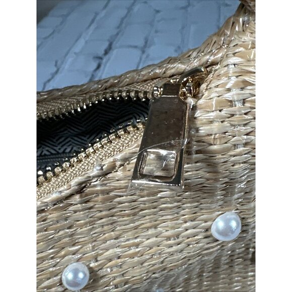 Crown Vintage Raffia Basket Seasonal Knit Hobo Bag NWOT - Picture 9 of 14